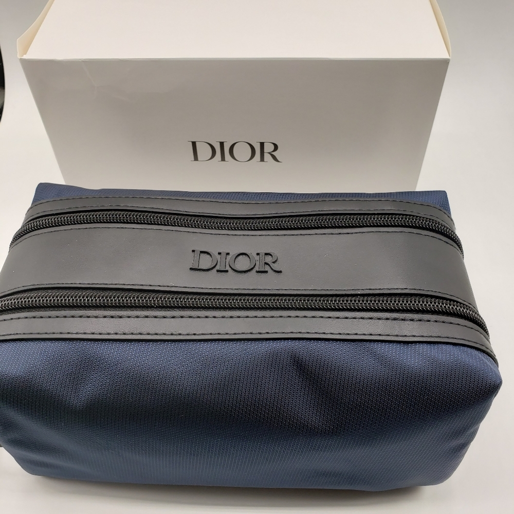 DIOR Cosmetics Bag Blue Black - Picture 11 of 13